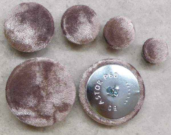 Polsterknöpfe mit Haken Mikrofaser Flieder Schimmernd