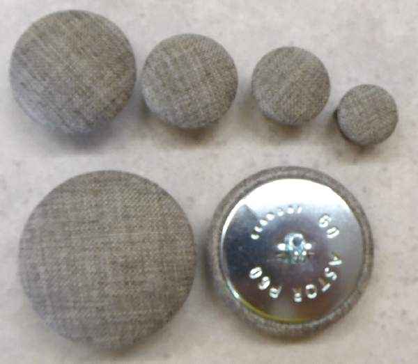 Polsterknöpfe Webstoff A708 mit Haken