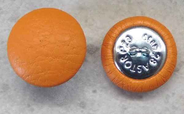 Polsterknöpfe Kunstleder Orange