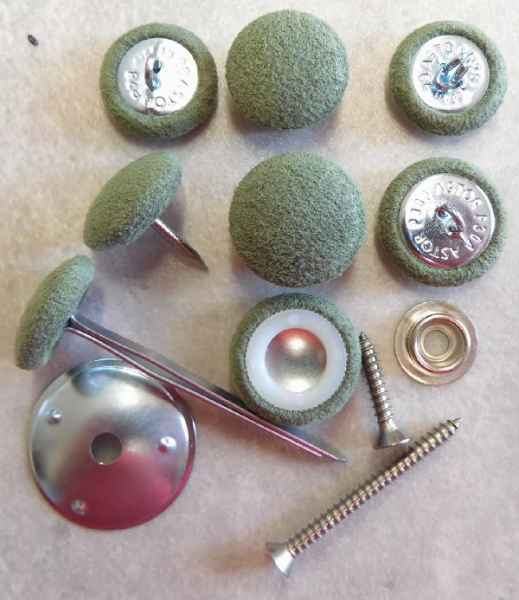 Polsterknöpfe Mikrofaser Olive