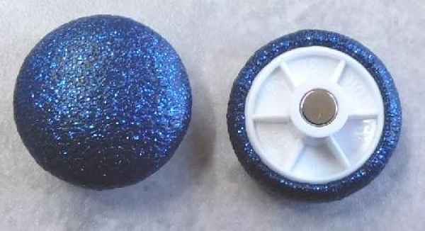 Magnet mit bezogenen Kopf Kunstleder Blau