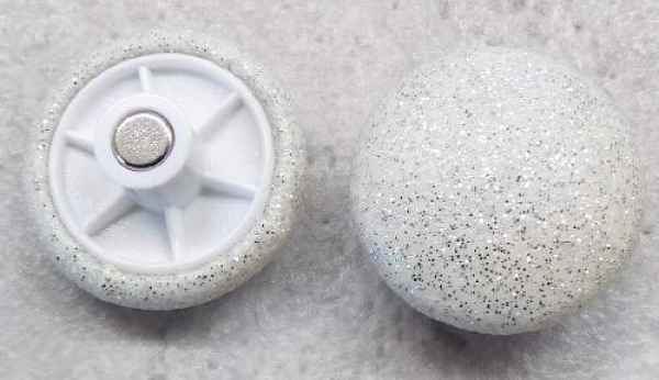 Magnet mit bezogenen Kopf Kunstleder Weiß