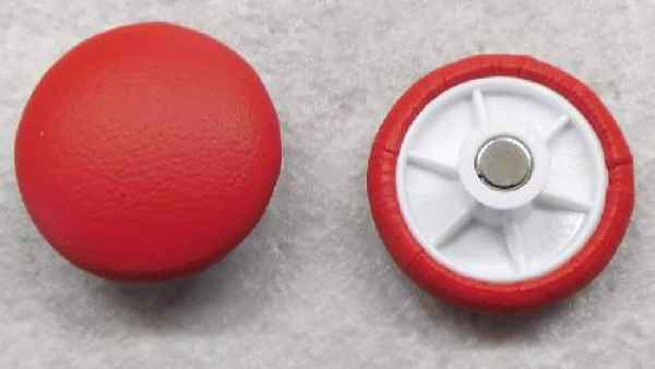 Magnet mit bezogenen Kopf Kunstleder Rot