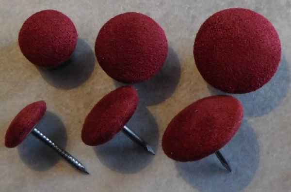 Polsterknöpfe mit Nagel Mikrofaser Bordeauxe