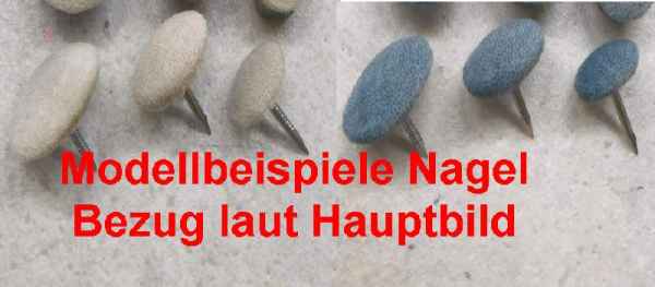 Polsterknöpfe Nagel Mikrofaser-Kunstleder Chromoxidgrün