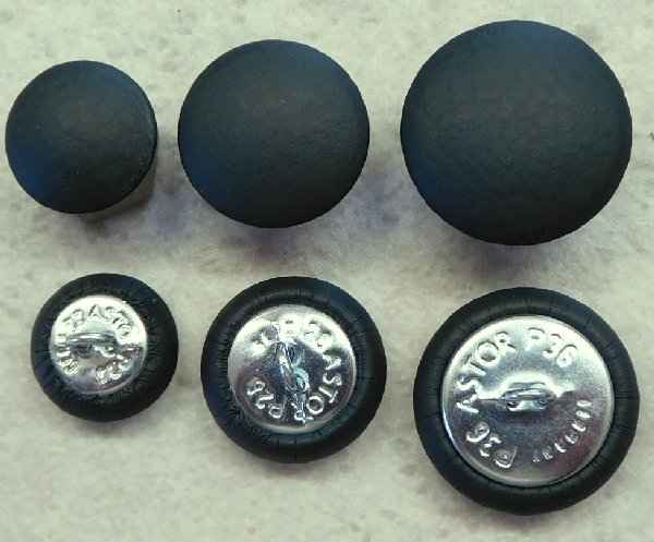 Polsterknopf mit Haken mit Echt-Leder Petersilie