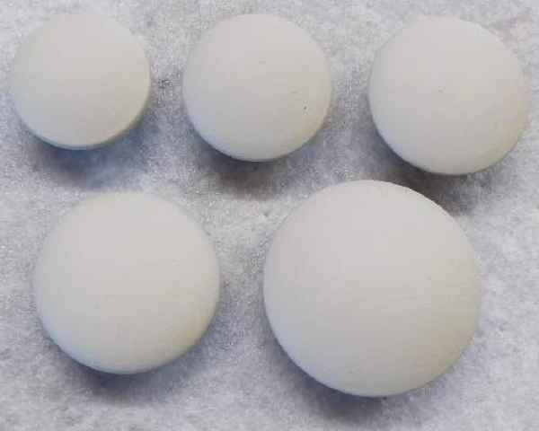 Polsterknöpfe mit Haken mit Echt Leder Ghiaccio (Eis)