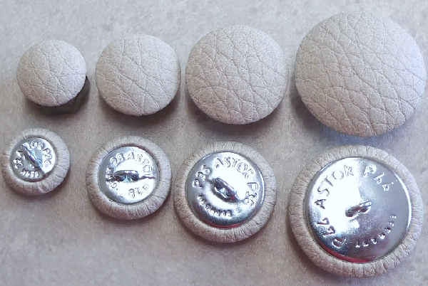 Polsterknöpfe mit Haken Kunstleder Ice