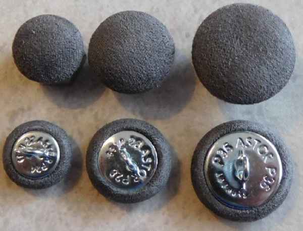 Polsterknöpfe mit Haken Mikrofaser Grau