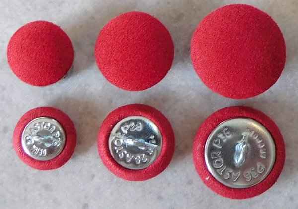 Polsterknöpfe mit Haken Mikrofaser Rot