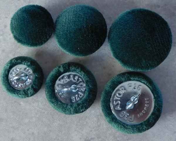Polsterknöpfe mit Haken Mikrofaser Moos