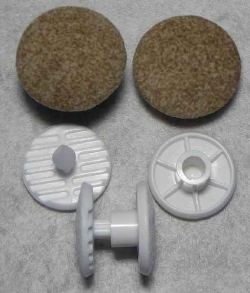 Polsterknöpfe Outdoor Mikrofaser Braun - Beige