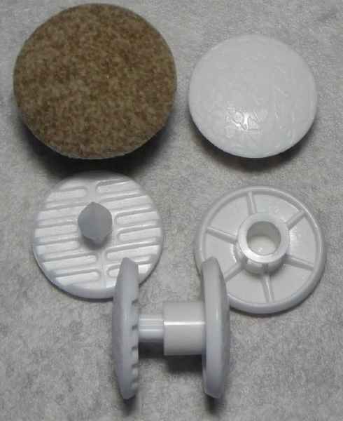 Polsterknöpfe Outdoor Mikrofaser Braun - Beige
