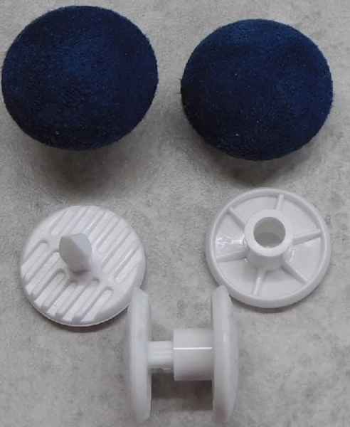 Polsterknöpfe Outdoor Mikrofaser Blau