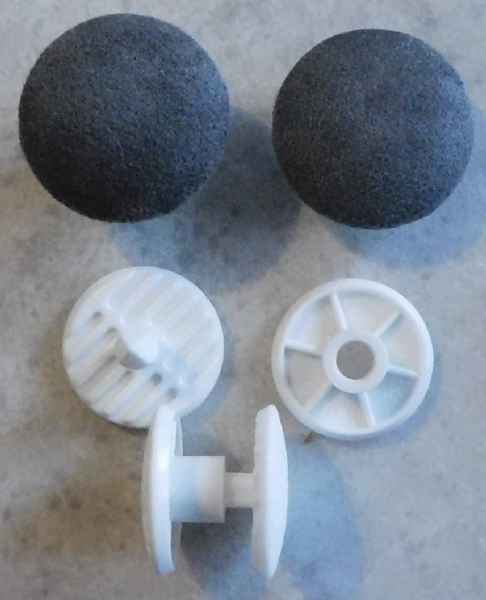 Polsterknöpfe Outdoor Mikrofaser Grau