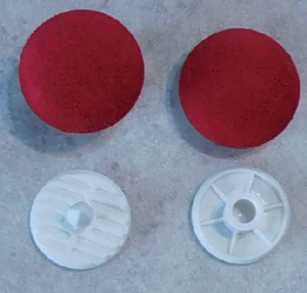 Polsterknöpfe Outdoor Mikrofaser Rot