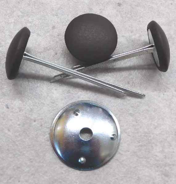 Polsterknöpfe mit Splint Leder Dunkelbraun