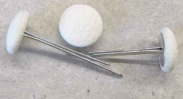Polsterknöpfe mit Splint Kunstleder Weiß