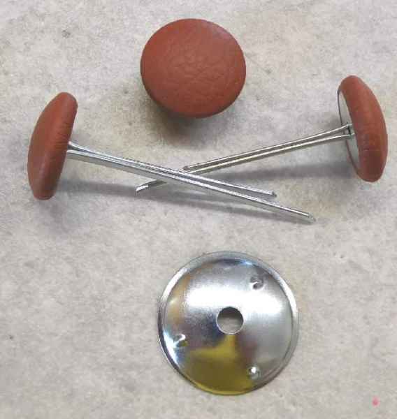 Polsterknöpfe mit Splint Kunstleder Braun