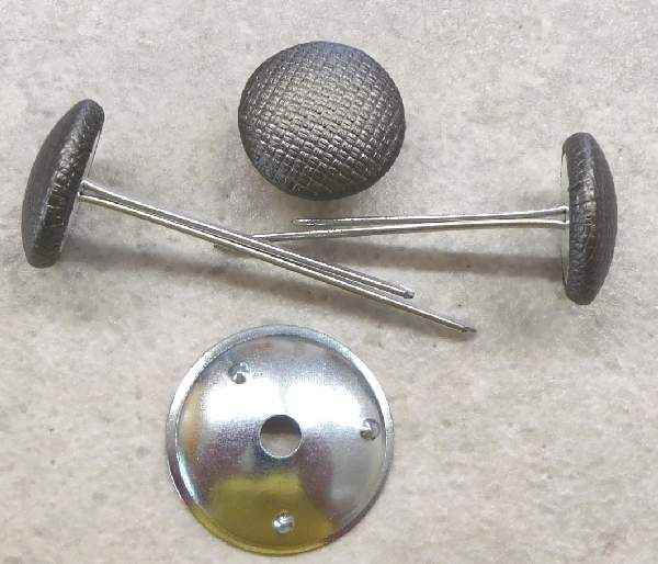Polsterknöpfe mit Splint Kunstleder Eisen