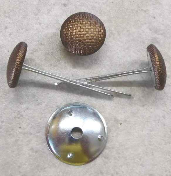 Polsterknöpfe mit Splint Kunstleder Kupfer