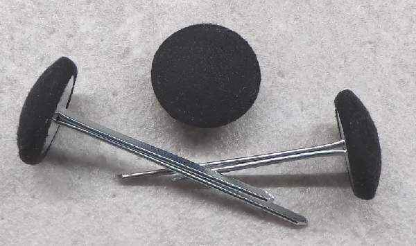 Polsterknöpfe mit Splint Mikrofaser Schwarz
