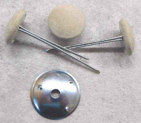 Polsterknöpfe mit Splint Mikrofaser Beige