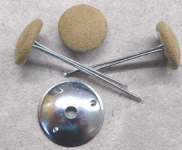 Polsterknöpfe mit Splint Mikrofaser Trüffel