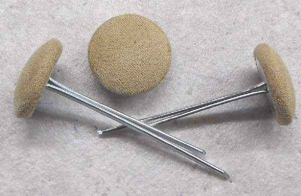 Polsterknöpfe mit Splint Mikrofaser Trüffel