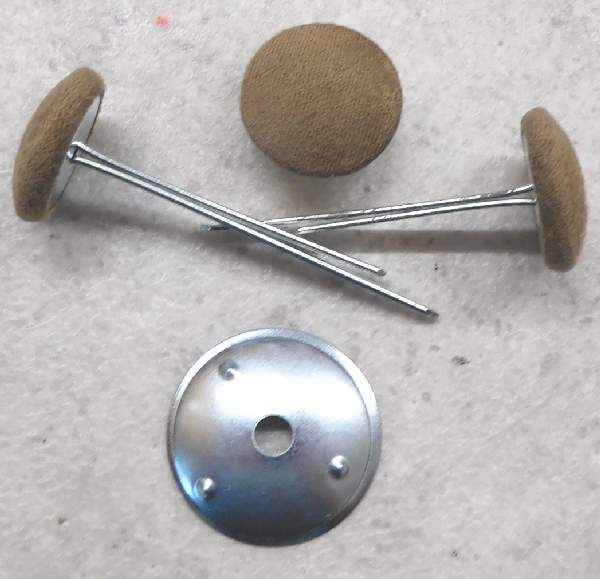 Polsterknöpfe mit Splint Mikrofaser Nuss