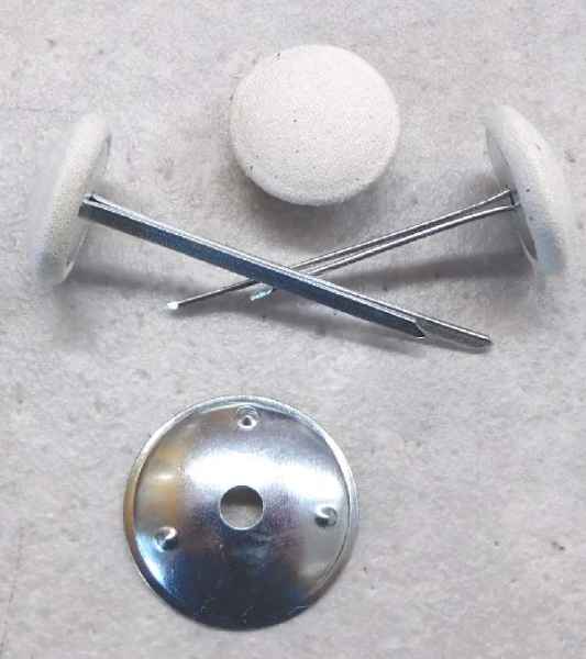 Polsterknöpfe mit Splint Mikrofaser Sahne