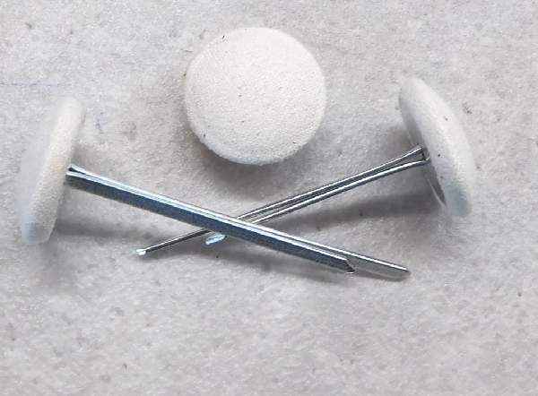 Polsterknöpfe mit Splint Mikrofaser Sahne