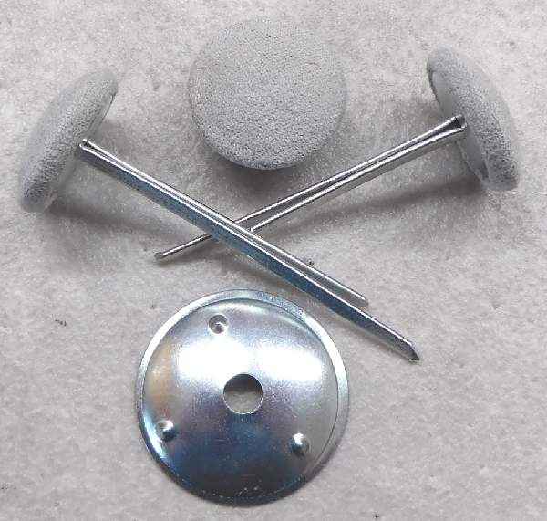 Polsterknöpfe mit Splint Mikrofaser Hellgrau
