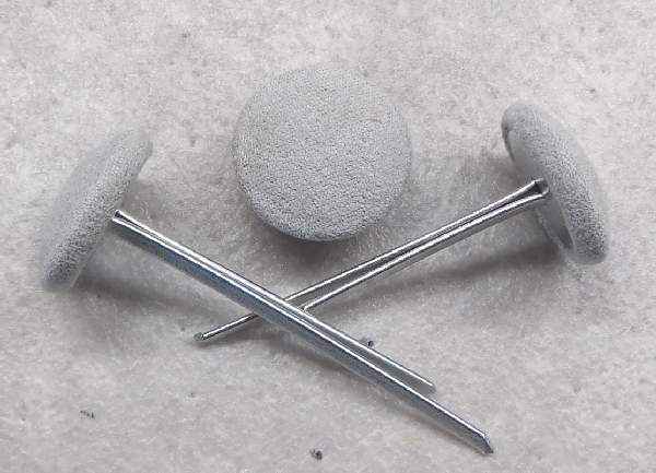Polsterknöpfe mit Splint Mikrofaser Hellgrau