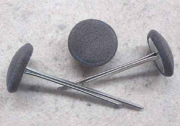 Polsterknöpfe mit Splint Mikrofaser Grau