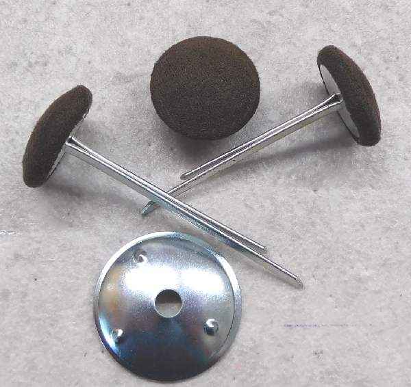 Polsterknöpfe mit Splint Mikrofaser Schokolade