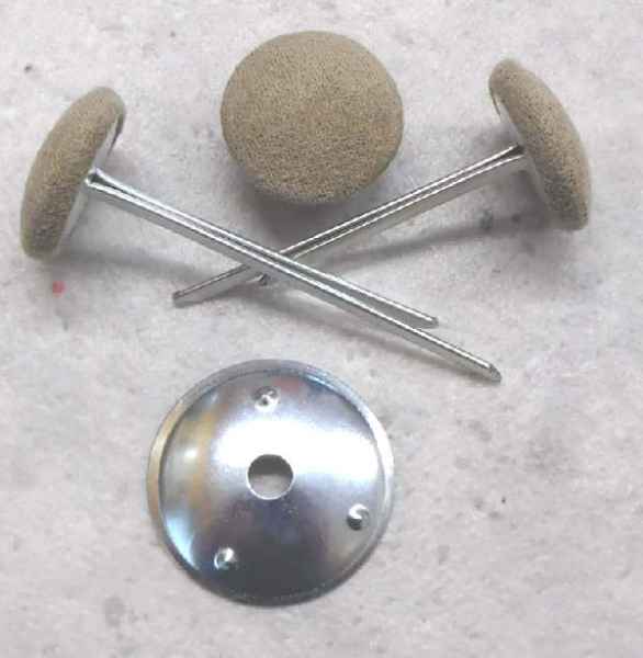 Polsterknöpfe mit Splint Mikrofaser Kamel