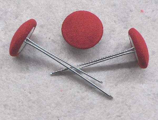 Polsterknöpfe mit Splint Mikrofaser Rot