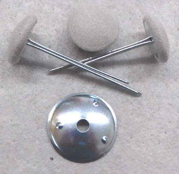 Polsterknöpfe mit Splint Mikrofaser Sand