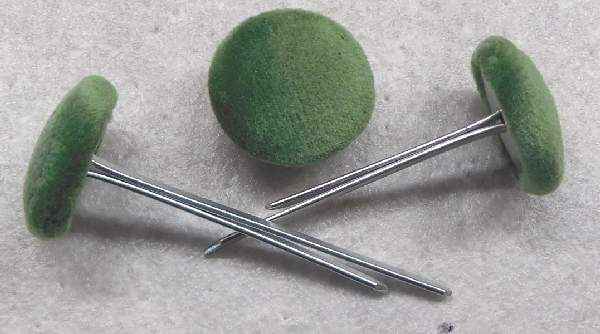 Polsterknöpfe mit Splint Mikrofaser Gras