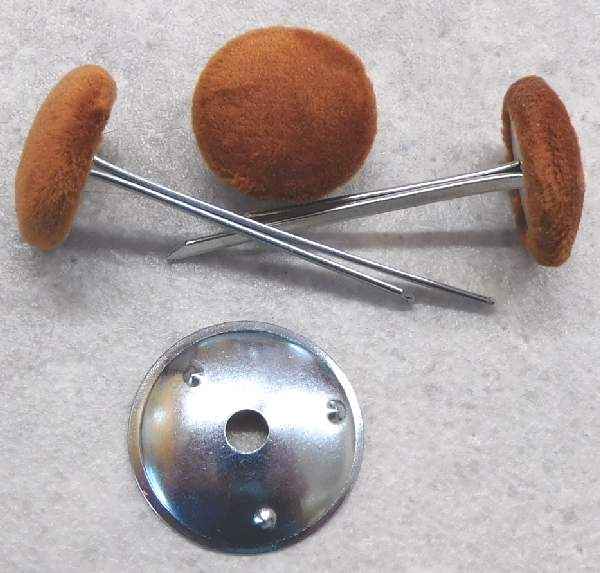 Polsterknöpfe mit Splint Mikrofaser Braun