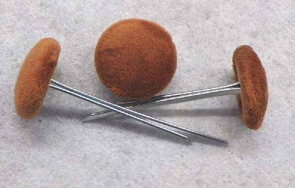 Polsterknöpfe mit Splint Mikrofaser Cognac