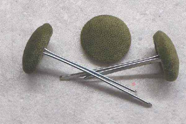 Polsterknöpfe mit Splint Mikrofaser Waldgrün