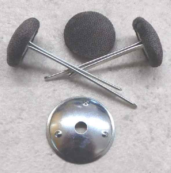 Polsterknöpfe mit Splint Mikrofaser Anthrazit