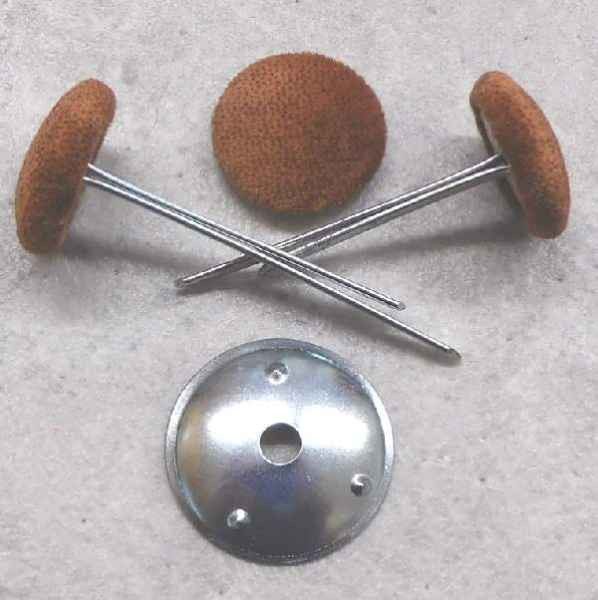 Polsterknöpfe mit Splint Mikrofaser Cognac