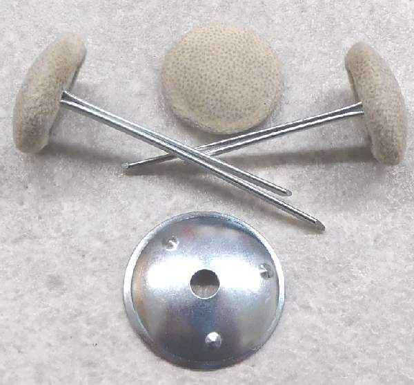 Polsterknöpfe mit Splint Mikrofaser Hellelfenbein