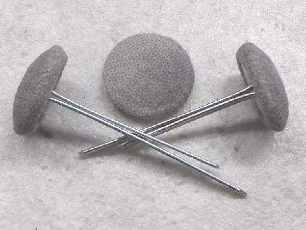 Polsterknöpfe mit Splint Mikrofaser Grau