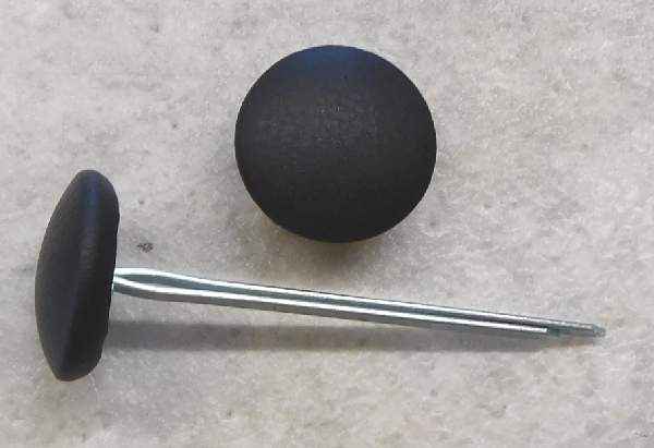 Polsterknöpfe mit Splint Echt Leder Nero