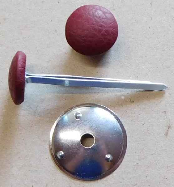 Polsterknöpfe mit Splint Kunstleder Bordeauxe