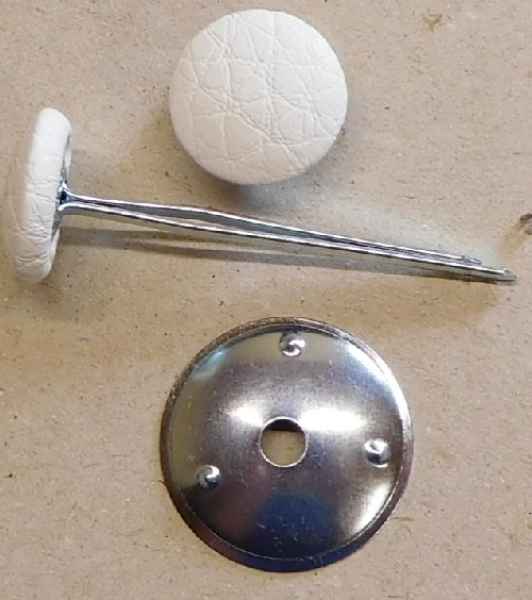 Polsterknöpfe mit Splint Kunstleder Salz